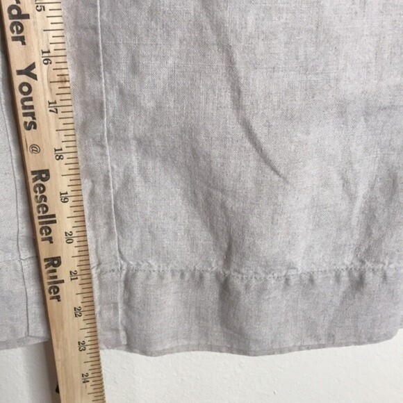J. Jill 100% Linen Flax Wide Leg Ankle Pant size medium - Picture 7 of 13